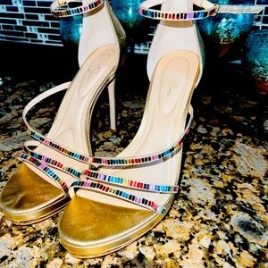 Jessica Simpson Embla Ankle Strap Embellished Dress Sandals